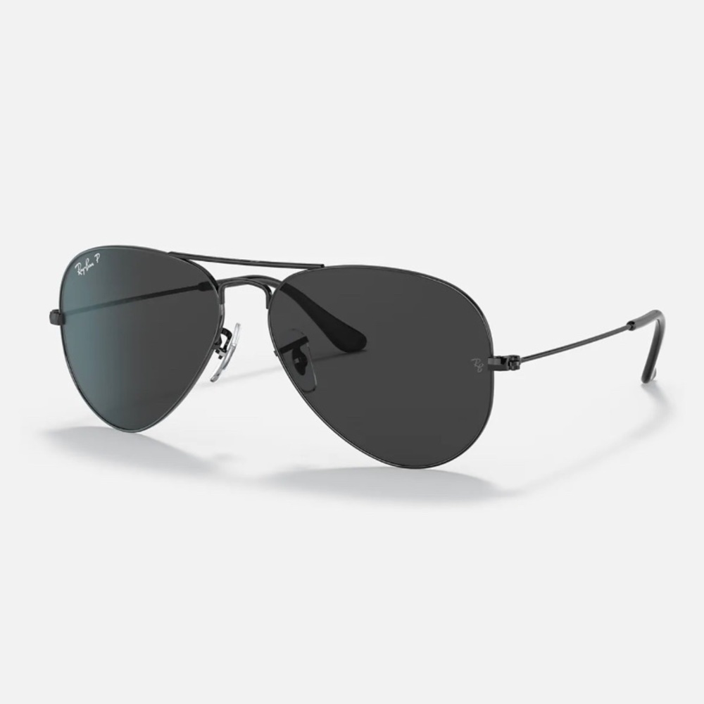 Ray-Ban Aviator Total Black Polarized Sunglasses